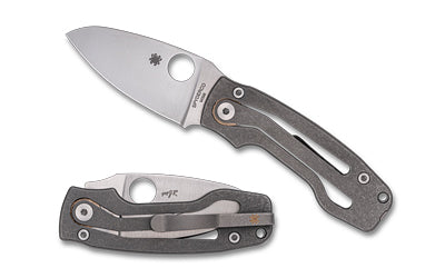 Spyderco C269TIP PITS 2 Slipit, 2.74" M398 Drop Point Blade, Titanium Handle, Satin Finish