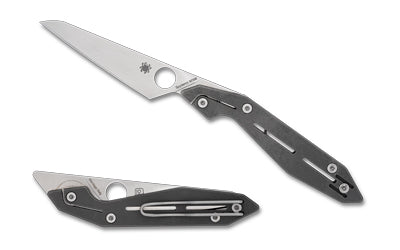 Spyderco C270TIP NAND Non-Locking Knife, M398 Stainless Wharncliffe, Titanium Handle, Satin Finish