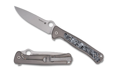 Spyderco Slym 7.84" Overall Folding Knife M390 Blade Reeve Integral Lock Gray Titanium C271TIP
