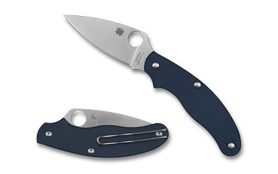Spyderco UK Penknife C94GPCBL 2.95" CPM SPY27 Drop Point Non-Locking Folding Knife Blue G-10 Handle