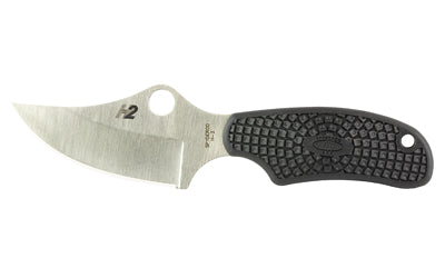 Spyderco ARK FB35PBK, 2.56" H2 Fixed Blade, Lightweight Black FRN Handle, Plain Edge, Sheath Included