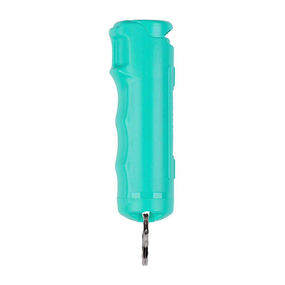Sabre Fast Flip Top Pepper Gel Keychain Green Snap-Clip Attachment