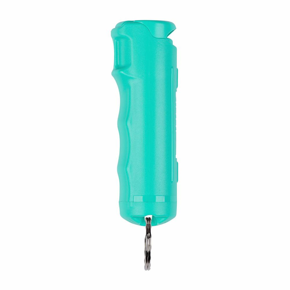 Sabre Fast Flip Top Pepper Gel Keychain Green Snap-Clip Attachment