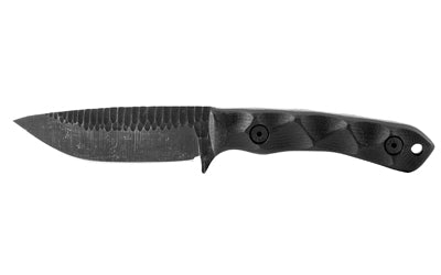 Stroup Knives GP2 Fixed Blade 3.5 Inch Drop Point 1095 High Carbon Steel G10 Handle Black Acid Etched 7.75" OAL