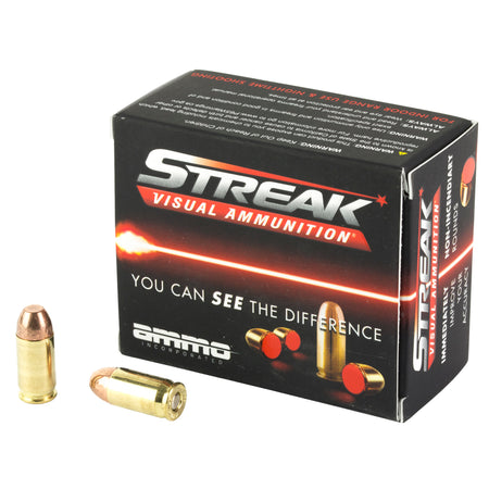 Streak .380 ACP/Auto Visual Ammunition Tracer 90 grain Total Metal Coating ammunition