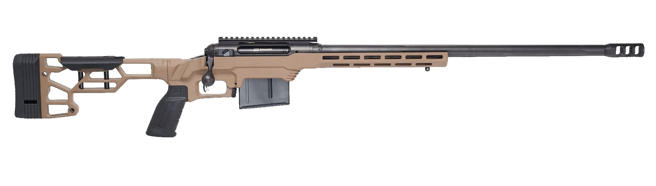 Savage Arms 57563 110 Precision 308 Win 10+1 20", Matte Black Rec/Barrel, Flat Dark Earth Cerakote MDT LSS XL Chassis, Polymer Grip