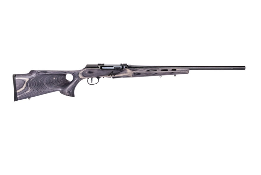 Savage Arms 47800 A Series Matte Gray Full Size 17 WSM 8+1 22" High Luster Heavy Barrel, High Luster Drilled & Tapped Carbon Steel Receiver, Matte Gray Thumbhole Laminate Stock, Right Hand