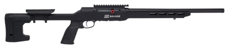 Savage Arms 47248 A22 Precision Full Size 22 LR 10+1 18" Matte Black Heavy Threaded Barrel, Matte Black Picatinny Rail Carbon Steel Receiver, Matte Black MDT ACC Aluminum Chassis, Black Polymer Grip,