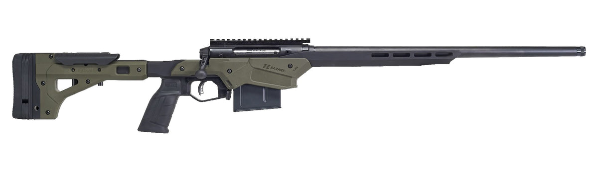 Savage Arms 57550 Axis II Precision 243 Win 10+1 22", Matte Black Barrel/Rec, OD Green Adjustable MDT Aluminum Chassis, Polymer Grip