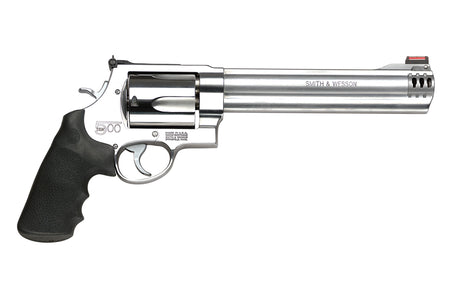 Smith & Wesson 163501 Model 500 X-Large 500 S&W Mag 5 Shot 8.38" Satin Compensated Barrel, Satin Cylinder, Satin Stainless Steel Frame, Black Finger Grooved Grip, Exposed Hammer