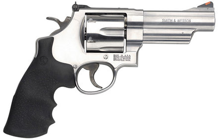 Smith & Wesson 163603 Model 629 N-Frame Frame 44 S&W Spl 44 Rem Mag 6rd 4.12" Stainless Steel Barrel, Stainless Cylinder, Steel Frame, Black Finger Groove Grip, Internal Lock Safety, Exposed Hammer