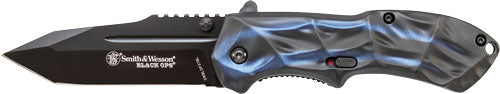 S&W Black Ops M.A.G.I.C. Assisted Opening Drop Point Liner Lock Knife 3rd Gen Blue Handle