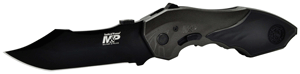 S&W M&P 2nd Gen MAGIC-Assisted 3.5" Bowie Blade Folding Knife Black Aluminum Handle