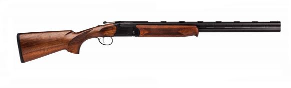 Stevens 22155 555 Compact 28 Gauge Break Open 2.75" 2rd 24" Black Satin Over/Under Vent Rib Barrel, Satin Black Aluminum Receiver, Fixed Satin Turkish Walnut Stock, Ambidextrous