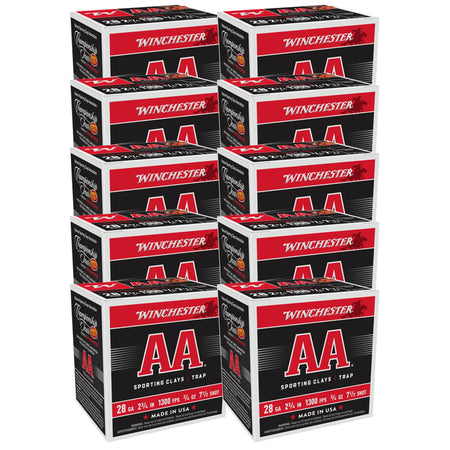 Winchester 28 Gauge Shotgun Ammo AA Supersport Sporting Clay 2.75 in 3/4 oz #7.5 1300 FPS