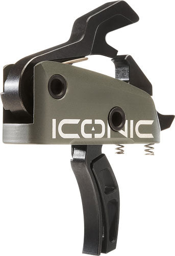 RISE Armament Iconic AR-15 Two-Stage Trigger OD Green with Pins