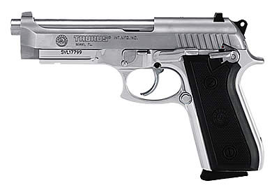 Taurus 1-920159-17 92 Serrated Frame 9mm Luger 17+1 5" Matte Stainless Steel Barrel, Matte Stainless Steel Serrated Slide, Stainless Aluminum Frame w/Picatinny Rail, Black Polymer Grip, Right Hand
