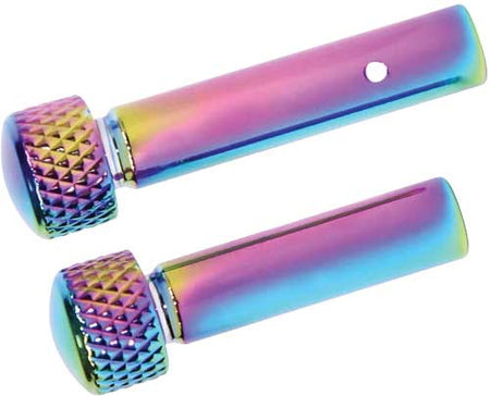 Guntec AR15 Takedown Pin Set Extended Rainbow PVD Finish