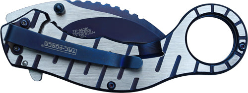 MC Tac-Force 2.5" Hawkbill Blade Folder Grey/Black Stainless