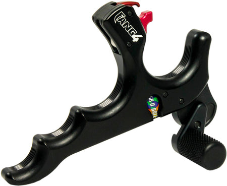 TRU Ball Fang 4 Hand Held 4-Finger Thumb Release Aid - Black