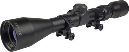 TRUGLO SCOPE BUCKLINE 3-9X40MM BDC BLACK W/WEAVER RINGS