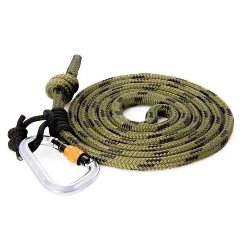 Tethrd GRIT 11mm Saddle Hunting Lineman Rope with Carabiners