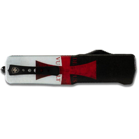 Templar Knives Premium Automatic Knife 3-Inch Serrated Dagger Templar Flag