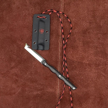 Templar Neck Knife Drop Point Blade 2-2/5" Powder D2 Steel Black