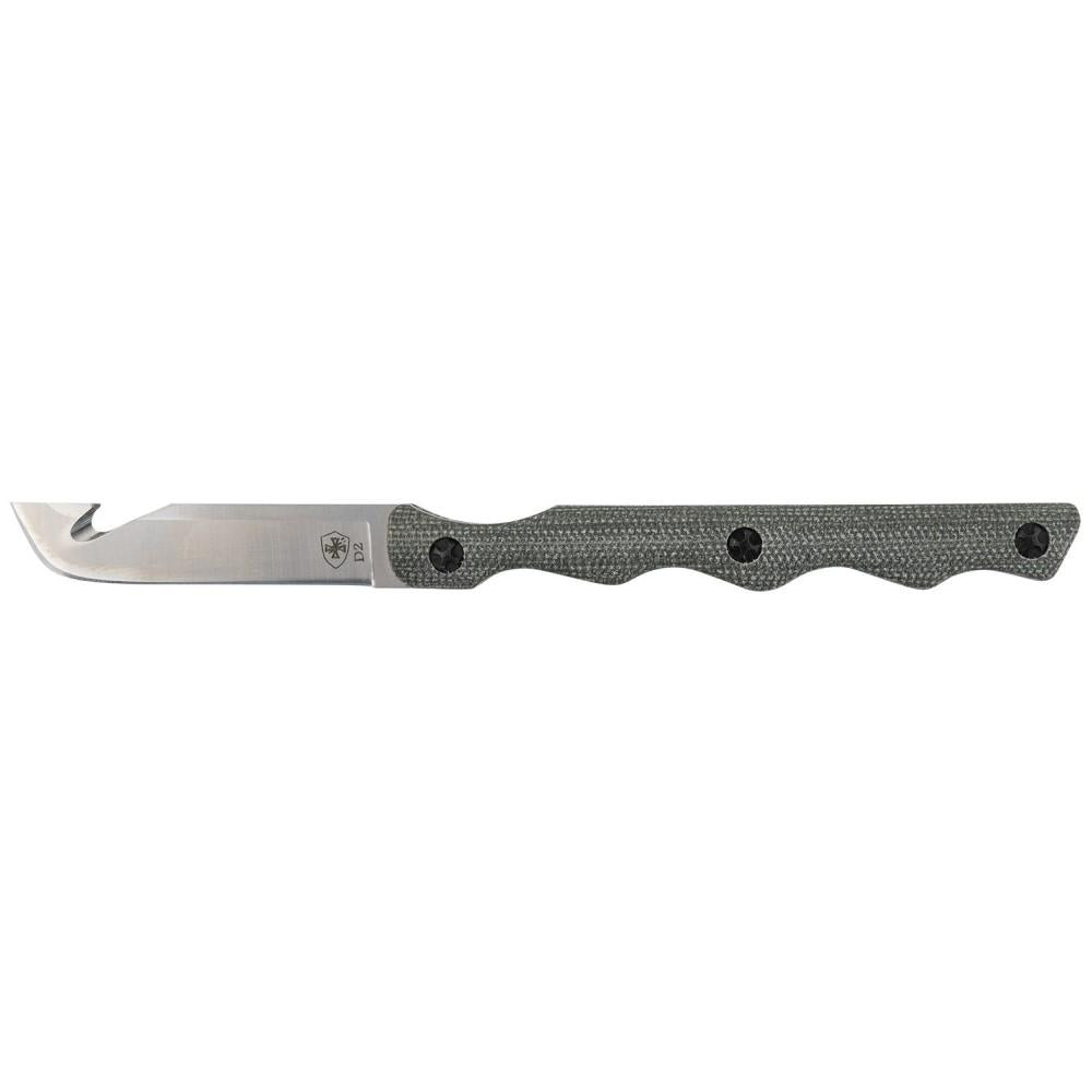 Templar Neck Knife Drop Point 2-2/5" Fixed Blade OD Green Micarta
