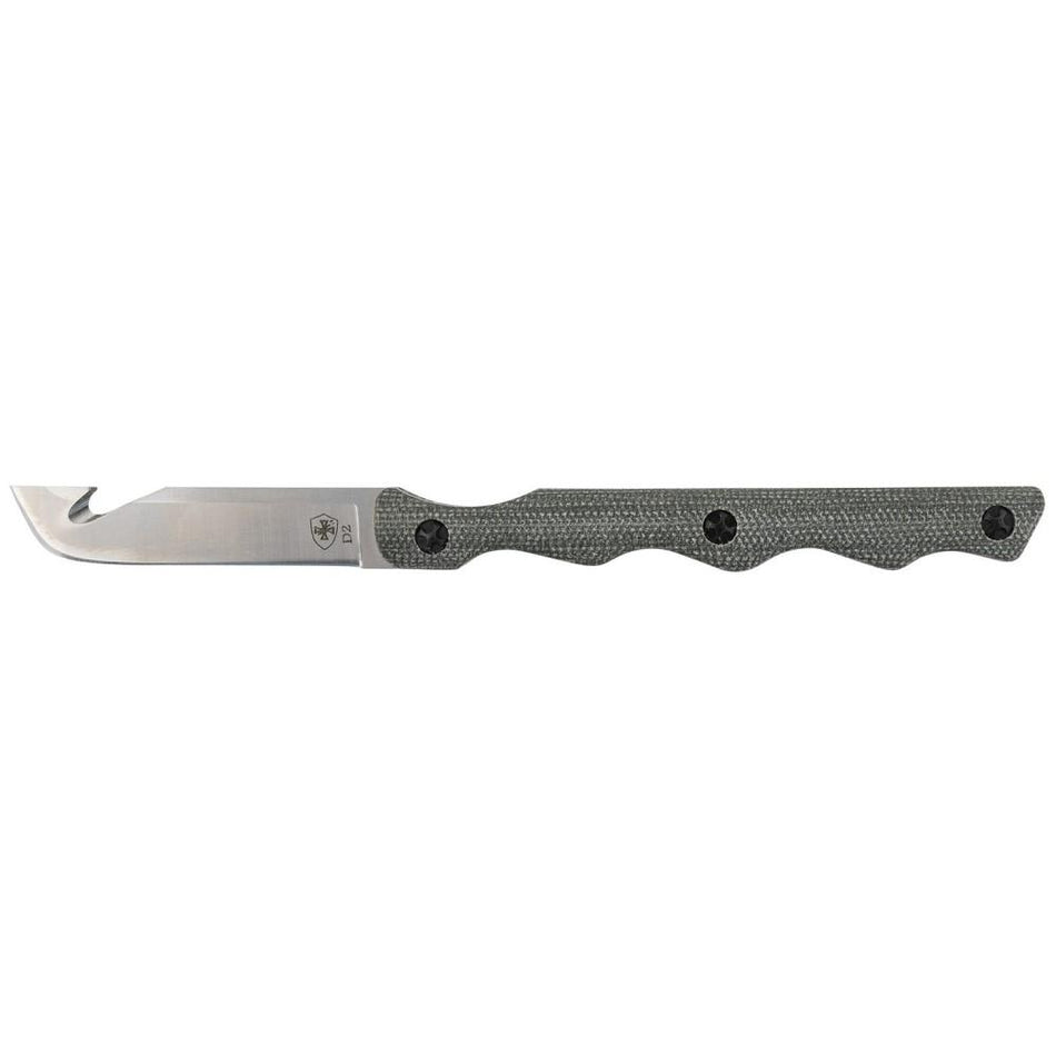 Templar Neck Knife Drop Point 2-2/5" Fixed Blade OD Green Micarta