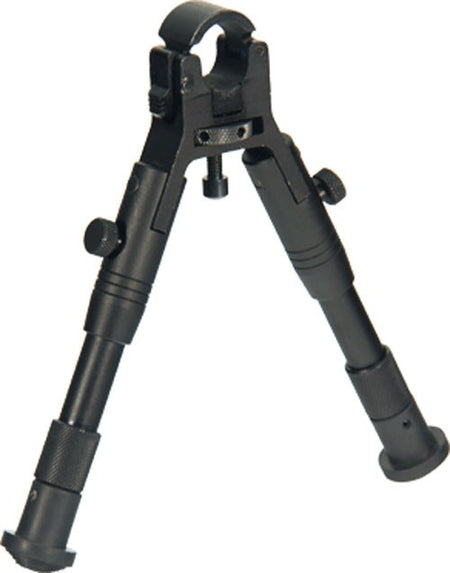 UTG Heavy-Duty Clamp-On Bipod Adjustable 6.2"-6.7" Center Height Rubber Pads