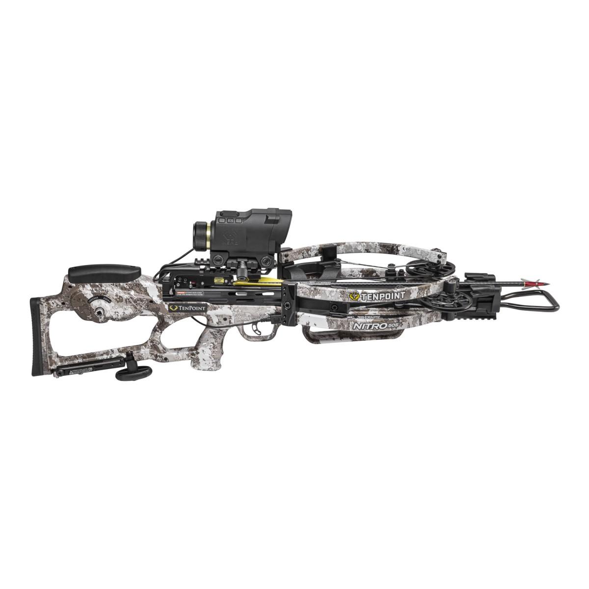 TenPoint Nitro 505 XERO Camo Crossbow 505fps with Garmin XERO X1i Rangefinding Scope ACUslide