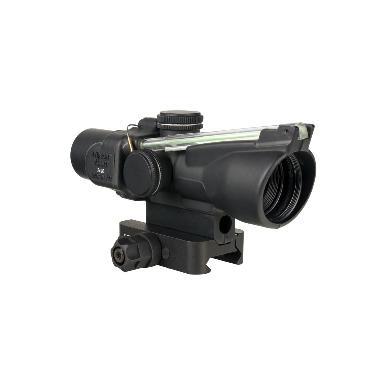 Trijicon ACOG 2X20 Riflescope, Dual Illuminated Green Crosshair Reticle, Includes Q-LOC Mount, Black TA47-C-400341