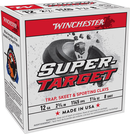 Winchester 12 Gauge Shotgun Ammo Super-Target Light Target 2.75 in 1-1/8 oz #8