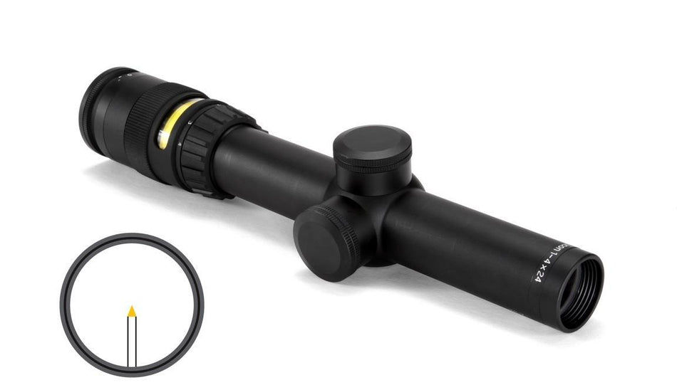 Trijicon AccuPoint 1-4x24mm Amber BAC Triangle Post Riflescope