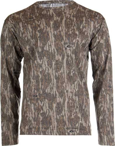 Habit Bear Cave Long Sleeve Tee Mossy Oak Bottomland Medium Size