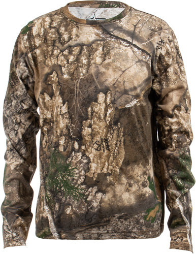 Habit Bear Cave Youth Long Sleeve Tee Realtree APX Camo Medium
