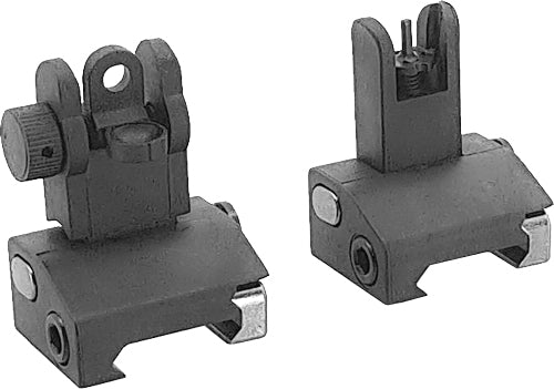 JE Black Polymer Flip-Up Front/Rear Sight Set