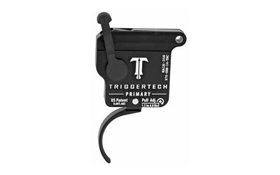 TriggerTech Primary Curved Drop-In Trigger, Fits Remington 700 Right Hand, 1.5-4 LB Pull Weight, Black Finish