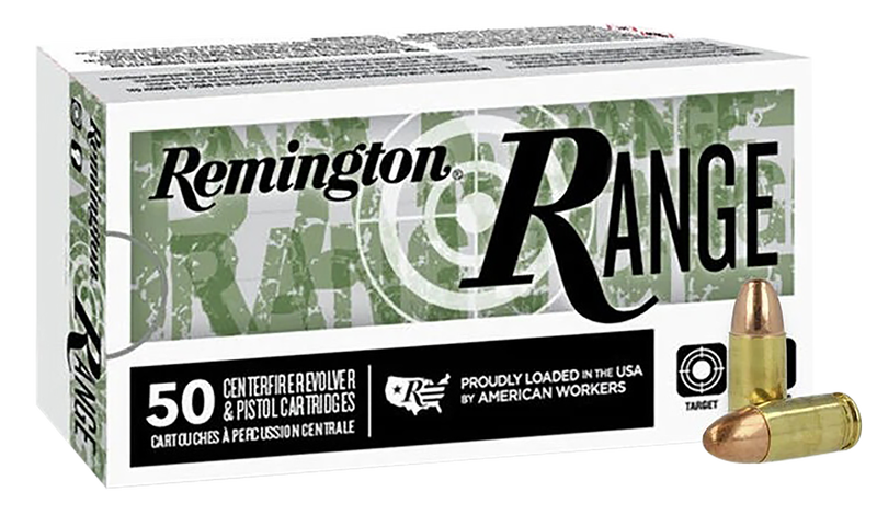 Remington Range Full Metal Jacket 115 Grain 9mm Luger/Parabellum 1145 fps 047700661209