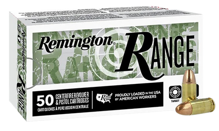 Remington Range Full Metal Jacket 115 Grain 9mm Luger/Parabellum 1145 fps 047700661209