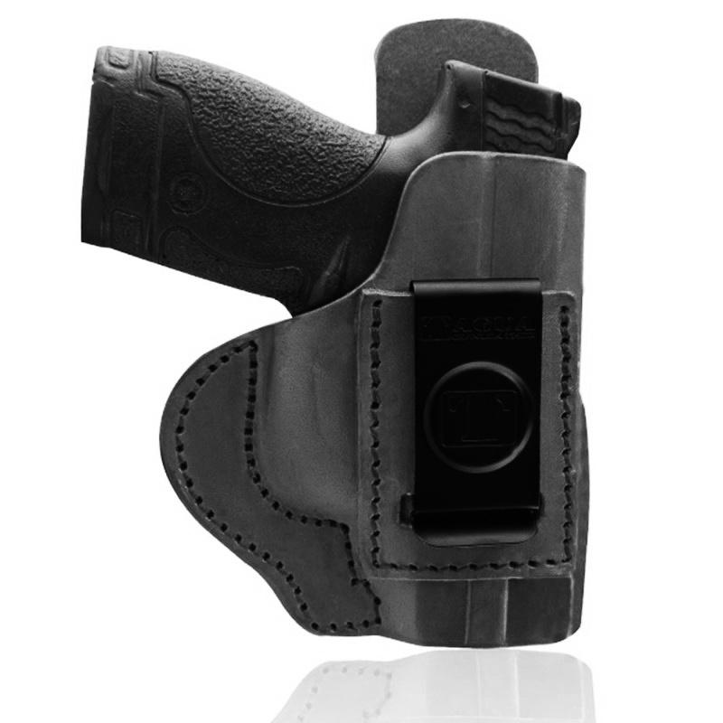 Tagua Leather Inside Waistband Holster S&W Shield 9/40 Open Muzzle Black RH