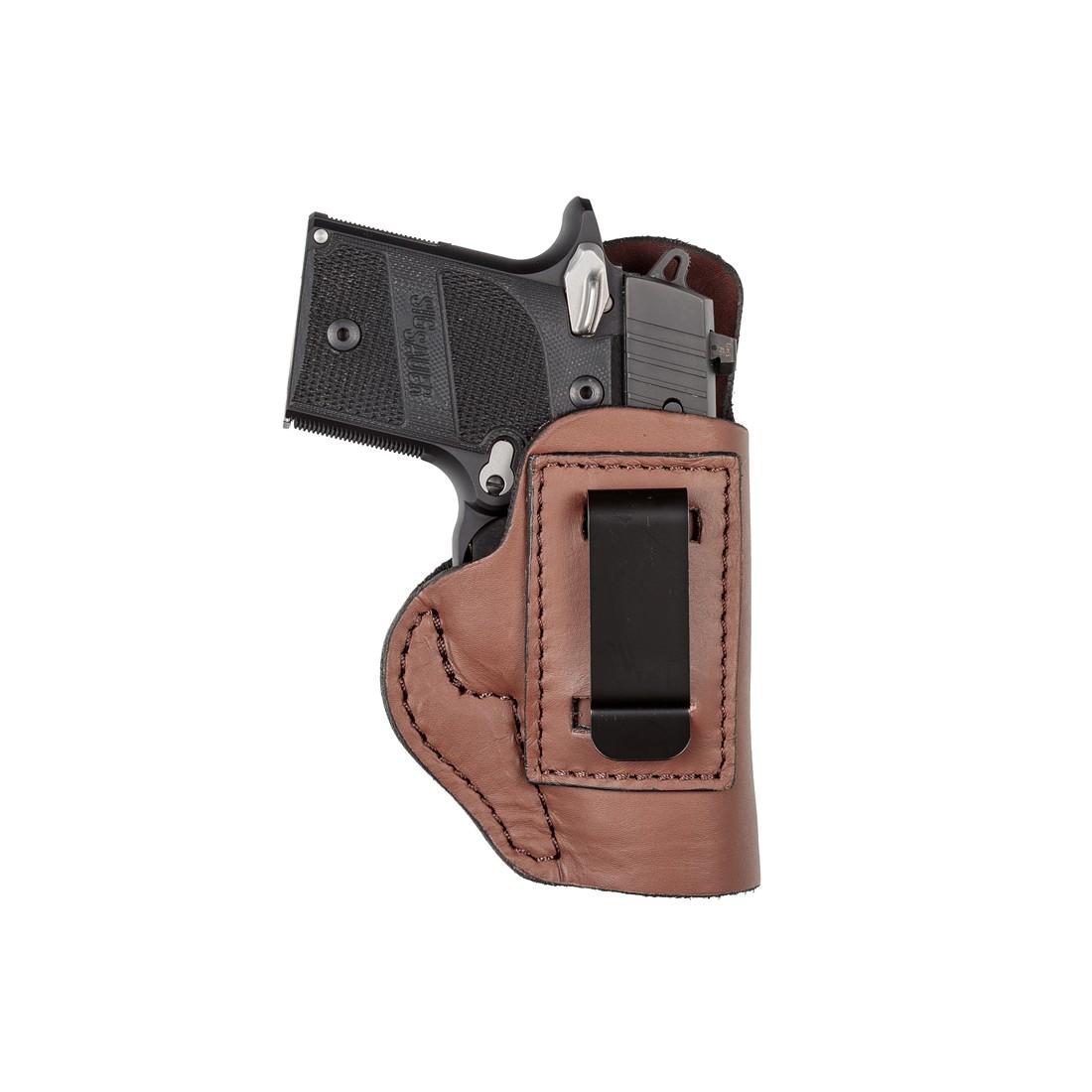TX 1836 Tagua Gunleather Soft Holster for Glock 26/XD Double Stack Compact Pistols Brown RH