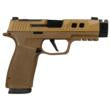 Sig Sauer P365 Two-Tone Brown/Black XMACRO TACOPS Handgun 9mm Luger 17rd Magazines(4) 4.2" Compensated Barrel