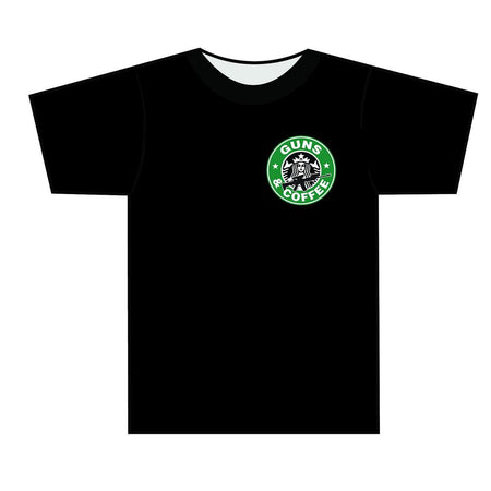 Tuff Products Guns and Coffee AR M4 Short Sleeve Shirt Black M
