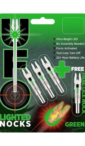 30-06 UFO .300 Crossbow Green Lighted Nock 3-Pack