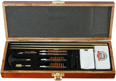 DAC Universal Gun Cleaning 17 Pc Kit - Brass Rods, Brushes & Patches with Case