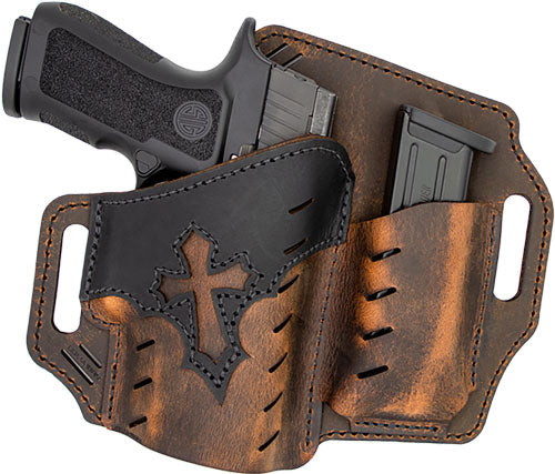VersaCarry Arc Angel Guardian OWB Holster w/Mag Pouch Sub-Compact Size 3 Right Hand Brown