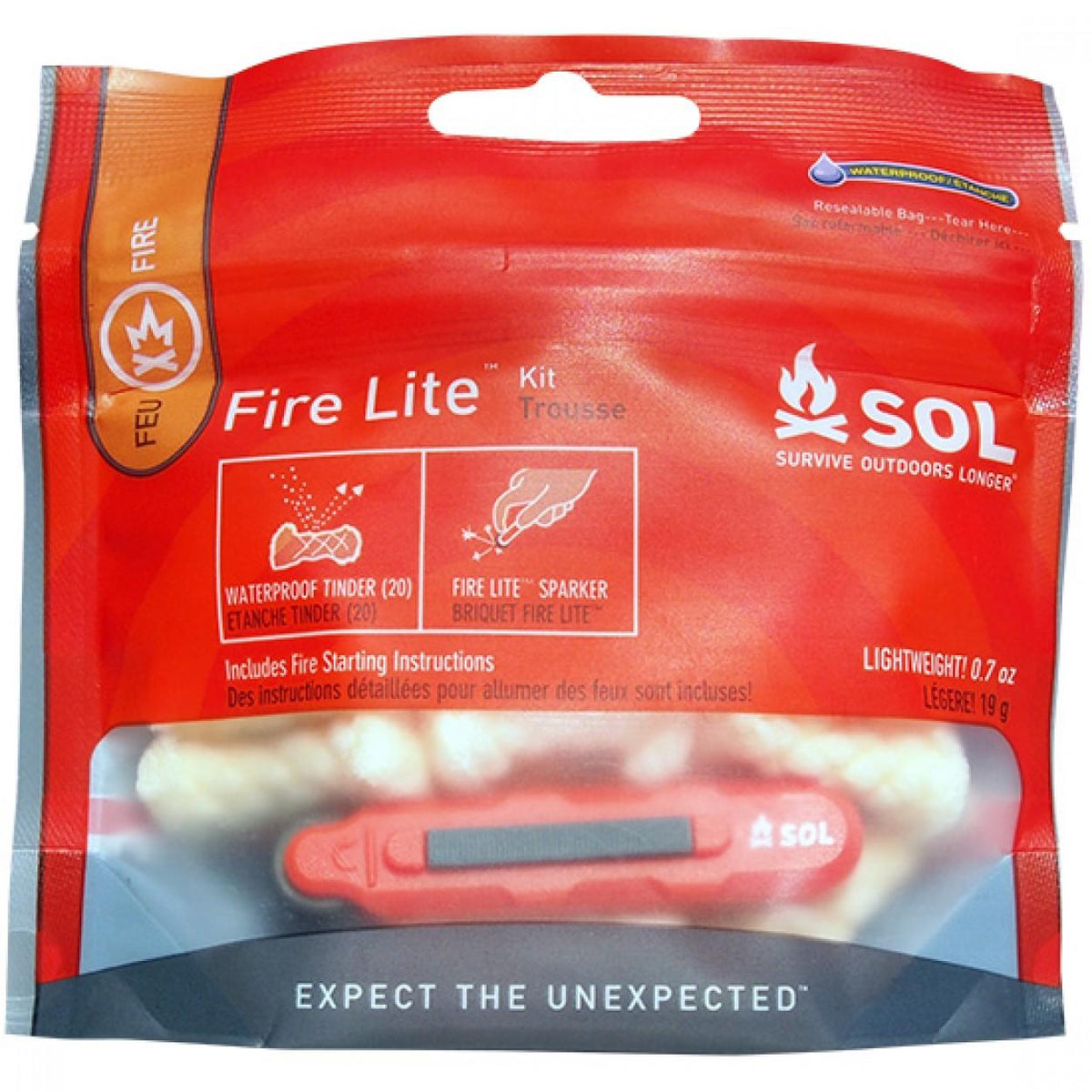 Survive Outdoors Fire Lite Starter Kit 0.2 oz Lightweight Camping Survival Kit