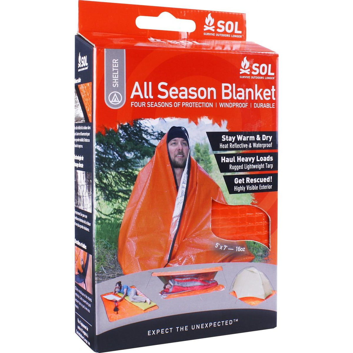 Survive Outdoors Longer All Season Reusable Emergency Blanket